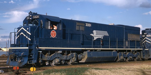 MP 3321 3-10-74 MP U30C on March 10, 1974, possibly at Pueblo, CO.