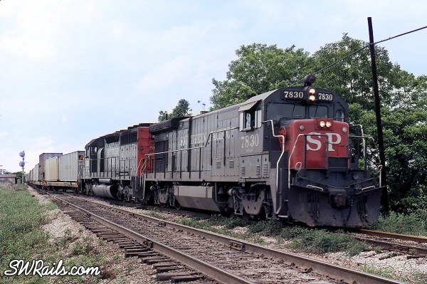 Southern Pacific LAAVT train at Harlem TX in 1981