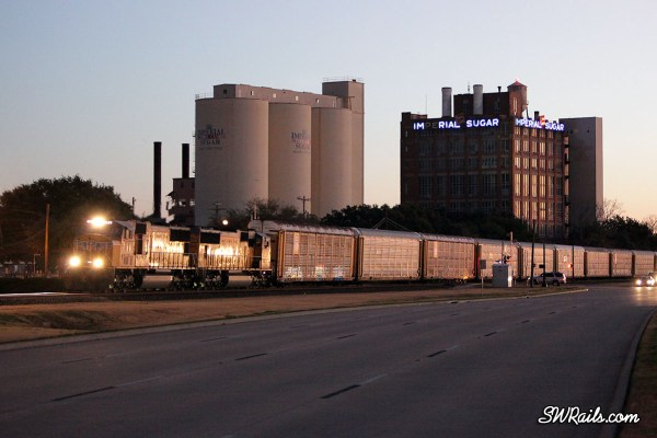 Union Pacific freight train at Sugar Land, Texas