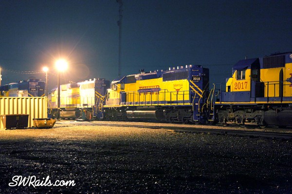 Fort Worth & Western locomotives at Hodge Yard