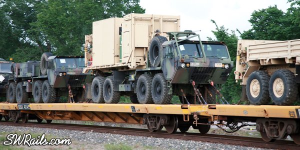 BNSF military train in Houston, TX