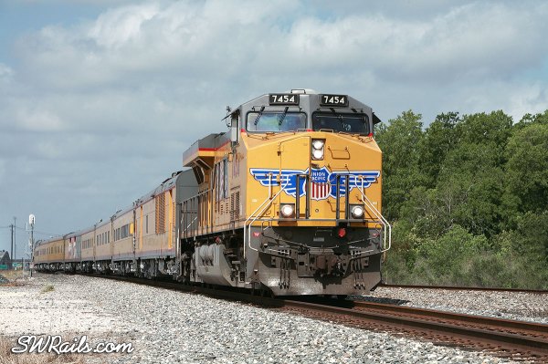UP engineering dept. passenger special train at Houston, TX