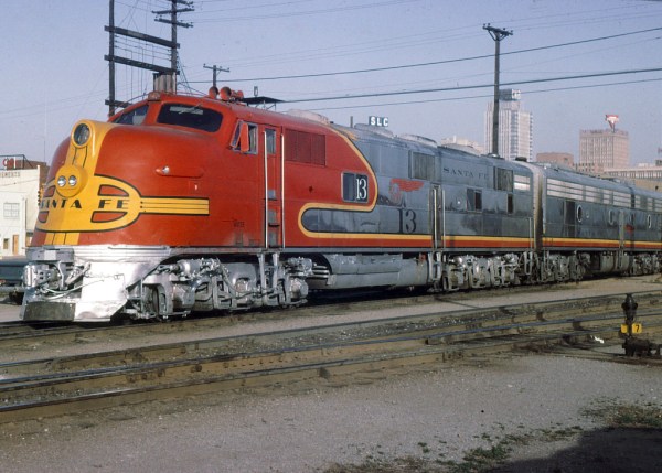ATSF E6A 13 on Texas Chief passenger train 