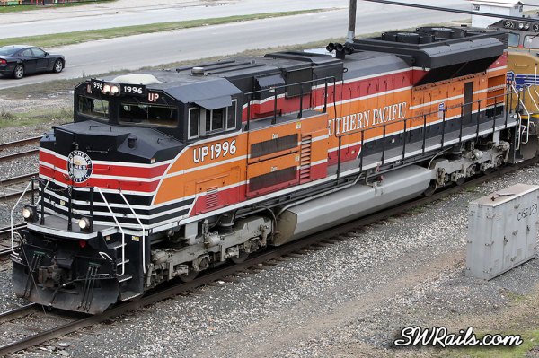 UP 1996 (Southern Pacific heritage engine) at Union Pacific's Englewood Yard in Houston, TX