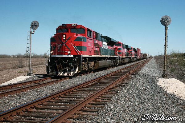 Ferromex SD70ACe 4047 at Rosenberg TX