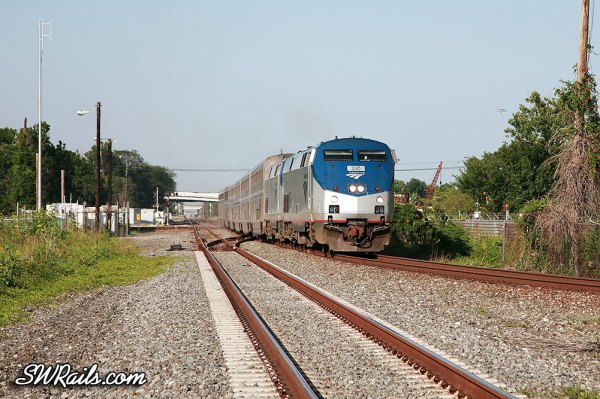 Amtrak #1, the Sunset Limited, at Houston, Texas