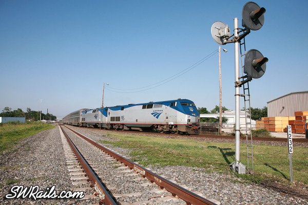 Amtrak #1, the Sunset Limited, at Houston, Texas