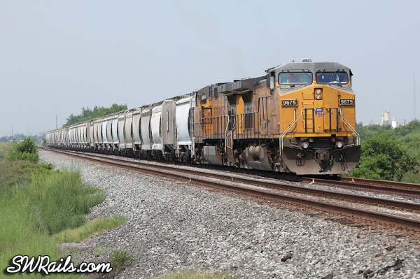 Union Pacific manifest at CP SA017, Missouri City, TX
