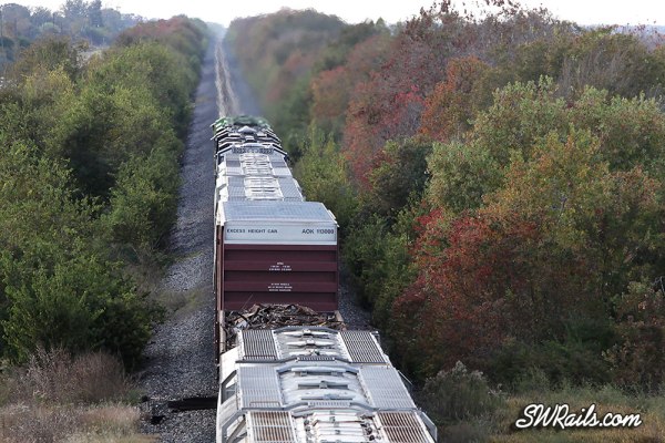 NS 1072 (Illinois terminal Heritage) leads UP freight train MEWEY-21 at Rosenberg, TX on 11/21/2012