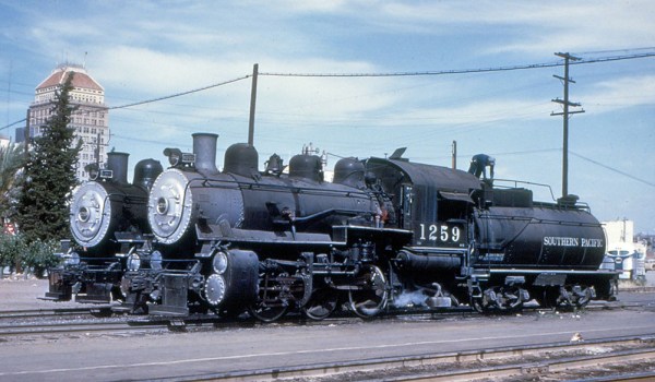 SP Southern Pacific 1259 0-6-0 steam locomotive at Fresno CA 