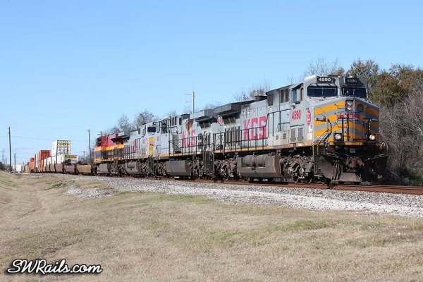 KCS AC4400CW 4590 at Stafford TX