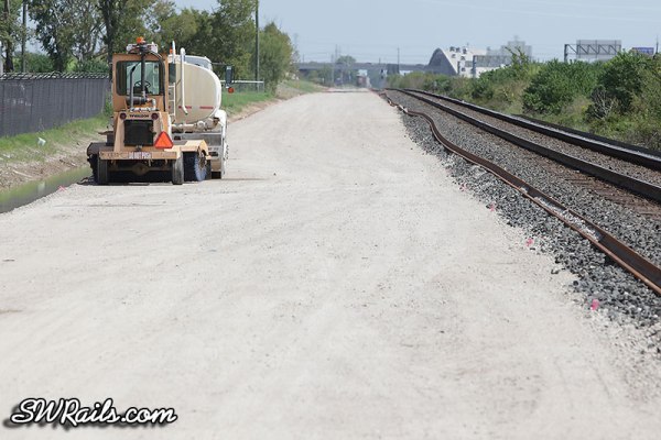Union Pacific trackwork near MP 15 of Glidden sub in Houston TX