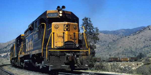 ATSF GP35 1359 Walong (Tehachapi Loop) in  April 1968