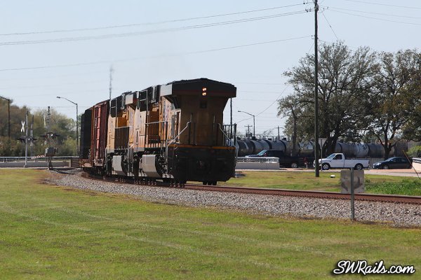 Union Pacific DPU locomotives at Stafford TX