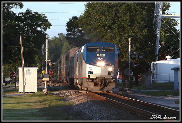 Amtrak P42DC 44 on Sunset Limited in Richmond TX