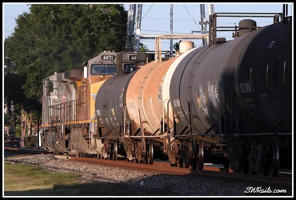 UP AC4400CW 6071 DPU on  QEWWC train at Richmond TX