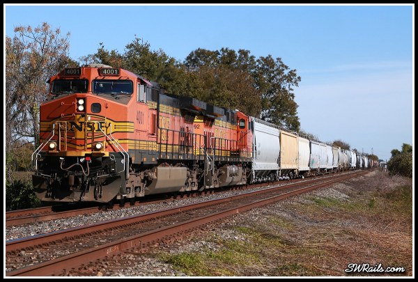 BNSF 4001 C44-9W at Harlem TX