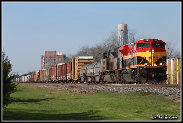 KCS SD70ACE 4191 at Sugar Land TX on freight train
