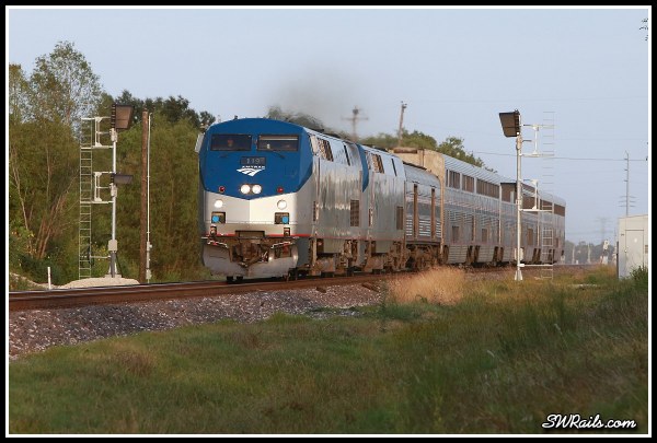 Amtrak P42DC 119 on train #1, the Sunset Limited in Stafford,TX
